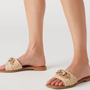 Steve Madden Gene Raffia Sandals Size 8